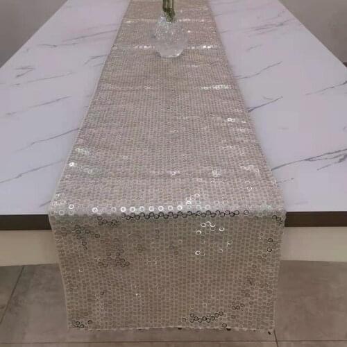 Luxury Shiny Gold Decorative Sequins Table runner Modern From Factory