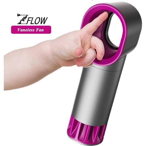 Fan Without Blades Safety for Baby Child Handheld Mini Portable Fans Cooling Usb Charging Bladeless Fan Bedroom Car Travle