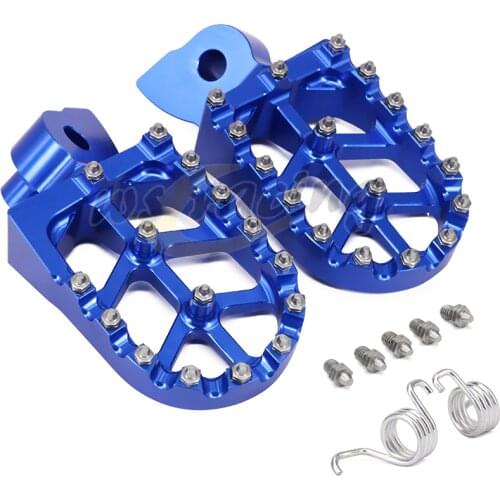 Billet MX Wide Foot Pegs Pedals Rest Footpegs For Yamaha YZ 65 85 125 250 250F 426F 450F 125X 250X 250FX 45FX WR 250F 400F 426F