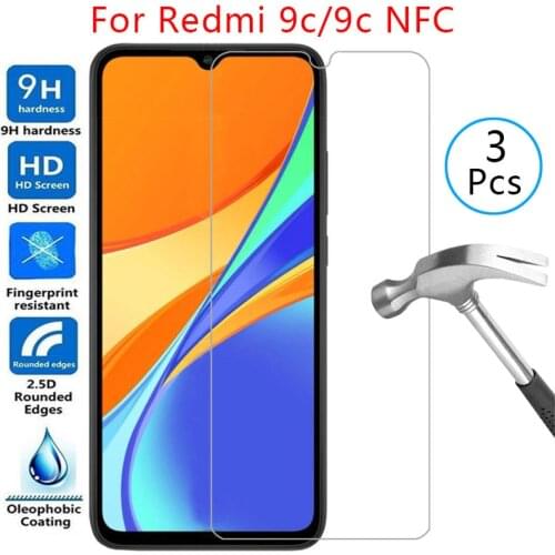 Tempered glass screen protector for xiaomi redmi 9c nfc case cover on ksiomi redmi9c 9 c c9 6.53 protective phone coque readmi9c