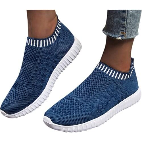 Womens Shoes Spring Mesh Breathable Plus Size 43 Slip On Casual Woman Sneakers Trainers Tennis woman 2020 New
