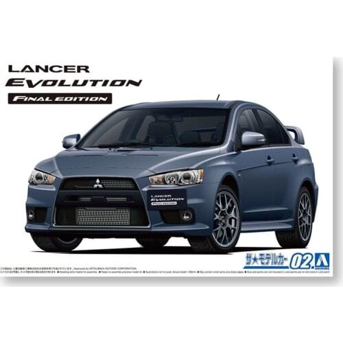 1/24 AOSHIMA Plastic Assembled Car Model Toy Mitsubishi Lancer Evolution X Adult Collection DIY Assembled Model Kit #05795