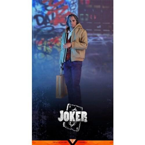 1/6 Scale JOKER Joaquin Phoenix Clothes With Head Sculpt TOP-001 for 12" Figure Body Model Toys Female Figure Accessory