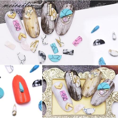 10 pcs Brand New Arrival Japanese Crack Resin Nails Stones for 3D Nail Art decoration Nail Charms Stones for Nails Accessories