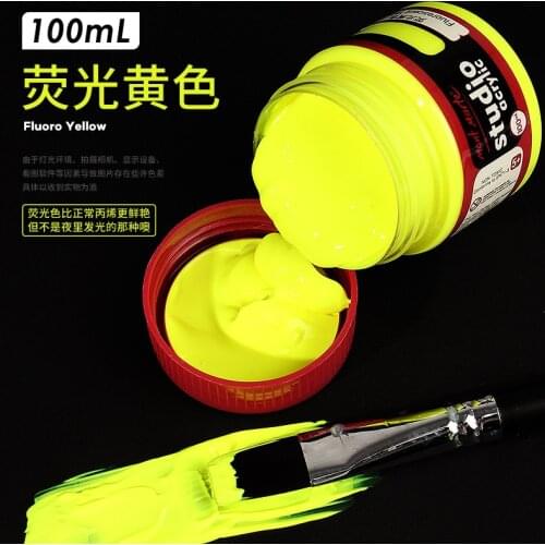 100ml Acrylic Paint Bottle Set Fluoro Metallic Studio Suitable Cavas,Wood,Rock,Painting,Ceramic Art Drawing Supplies 61 Colors