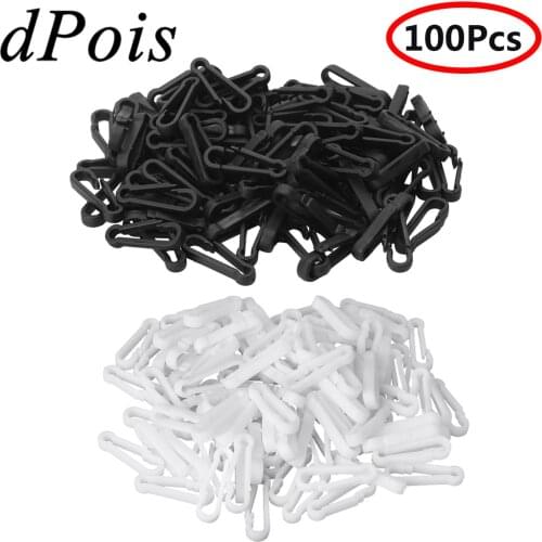 100Pcs Plastic Clip Hooks Mini Carabiner Buckle Paracord Backpack Straps Bag Parts Backpack Strap Hooks Chain Bags Clasp Hook