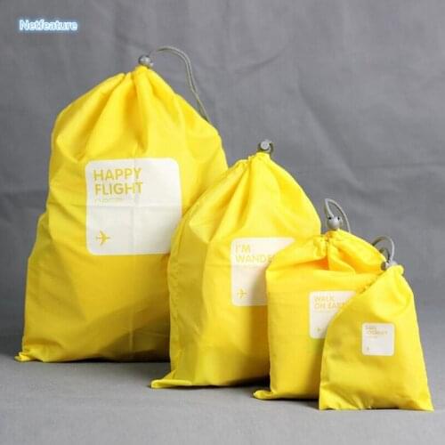 4pcs/lot Hot Sale Waterproof Travel Storage Bag Cosmetics Shoes Clothing Classified Organizer Travel Goods Collection Package