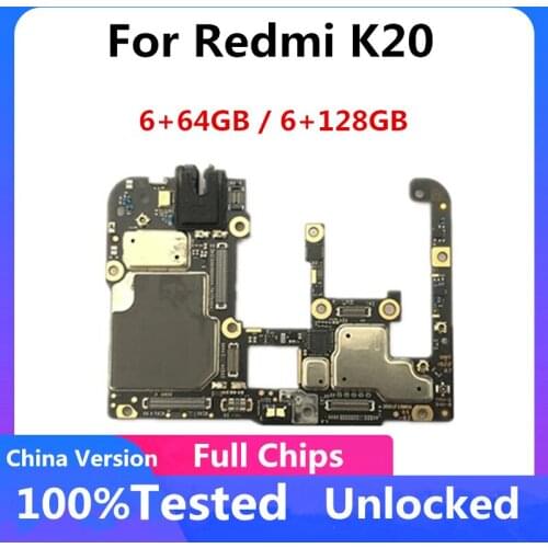 64gb 128GB Unlocked for Redmi K20 Motherboard Original Logic Board Main Logic Board with Full Chips Android System Full Tested