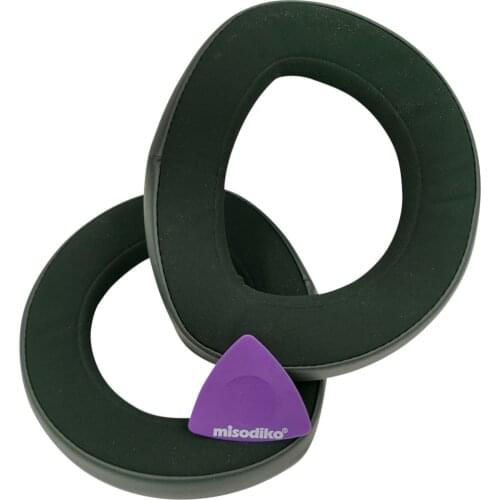 Misodiko Ear Pads Cushions Kit Replacement for Sennheiser HD820 Headphones Repair Earpads (Rami Velour Mixed PU Leather)