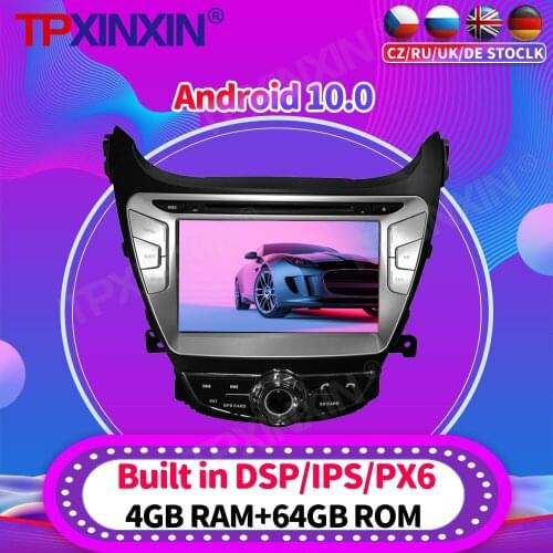Android 10 For Hyundai ELANTRA 2011 - 2013 Car Radio Multimedia Video Player Navigation Stereo GPS Accessories Auto 2din no dvd