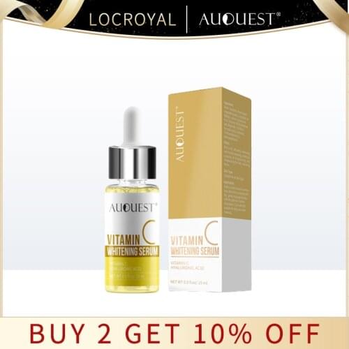 AUQUEST Vitamin C Whitening Face Serum Anti Wrinkle Shrink Pore Moisturizing Serum Cosmetic Facial Skin Essence Dry Skin Care