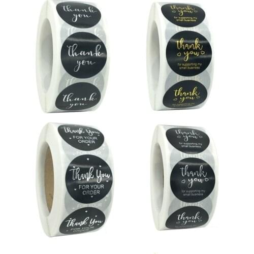 Bronzing Gold 100-500pcs Thank You for Your Order Sticker Thank You for Small Business Labels for Flower Bouquets Gift Packaging