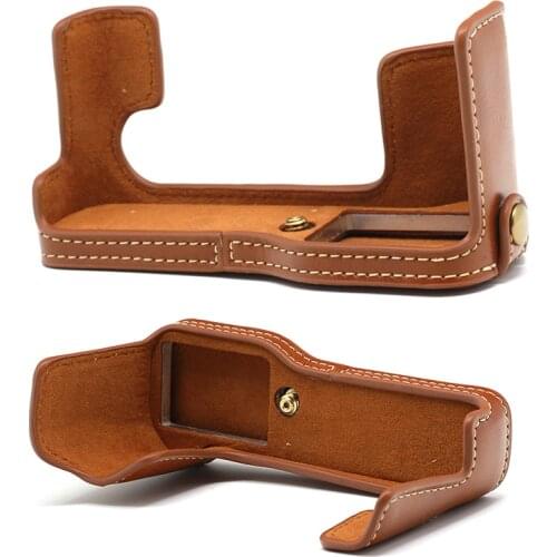 DEEREKIN PU Leather Half Case for Fuji Fujifilm X-T30 X-T20 / X-T10 / XT30 XT20 XT10 / X T20 / X T10 Camera Brown/Black/Coffee