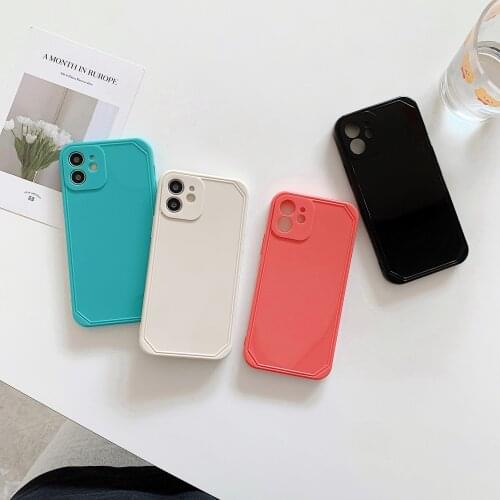 Moskado TPU Glossy Photo Frame Phone Case for iphone 11 12 Pro Max X XR XS Max 7 8 Plus Dust-proof Mobile Phone Protective Shell