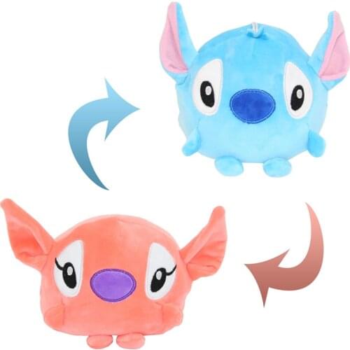 Disney Reversible Double-Sided Flip Stitch Soft Anime Plushie Plush Stuffed Doll Pendant Toys Models Boy Girl Christmas Gifts