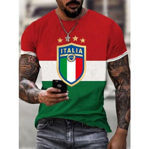 3D Printing Italy National Team Jersey Commemorative Edition Mens T Shirt Mobil 1 Trendy Menswear Short Sleeve Sport tshirt
