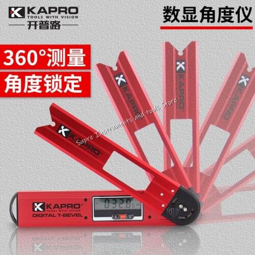 KAPRO Digital Meter Angle Inclinometer With Bubble Spirit Level Electronic Level Goniometer Wood Working Angle Measuring Tools