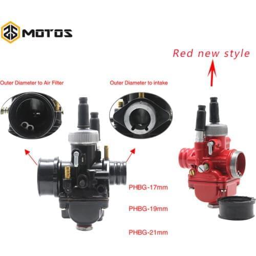 ZS MOTOS 17mm 19mm 21mm Dellorto PHBG DS Black Racing Carburetor Carb DIO JOG 50cc 90cc BWS100 for Puch Yamaha Zuma Motorcycle