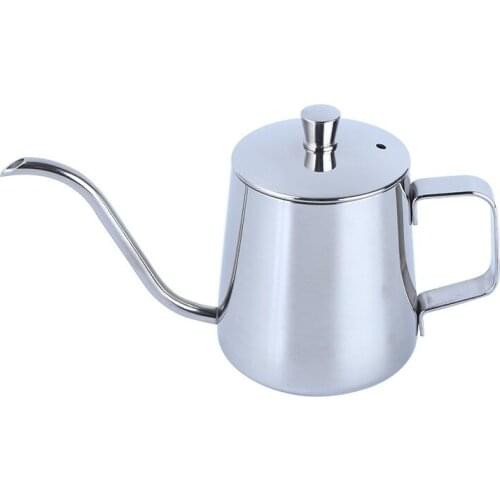350ml Steel Cover Hand Made Coffee Maker Hanging Ear Pot 304 Stainless Steel Narrow Mouth Narrow Mouth Pot