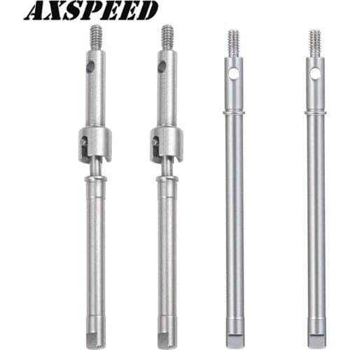 AXSPEED 1:24 Front and Rear CVD Drive Shaft Axle Kit for Axial SCX24 90081 RC Rock Crawler Transmission Shaft Parts
