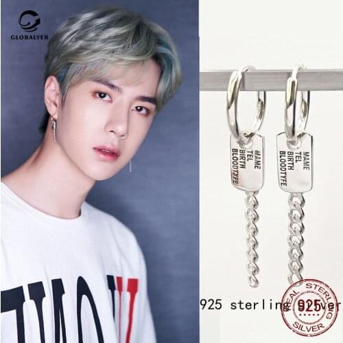 Small/Medium/Big S925 sterling silver earrings Wang Yibo same style earrings Douyin explosion earrings Single jewelry 014