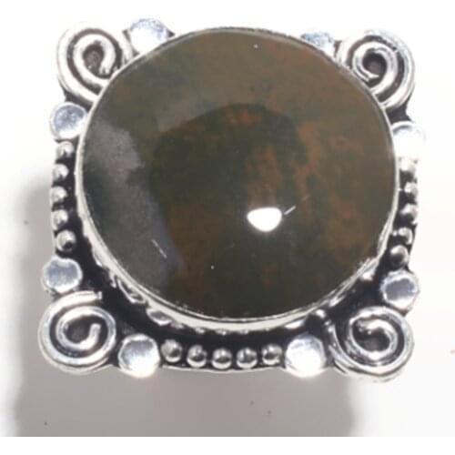 Rhyolite Ring Silver Overlay over Copper, USA Size : 7.5 , FRR0360