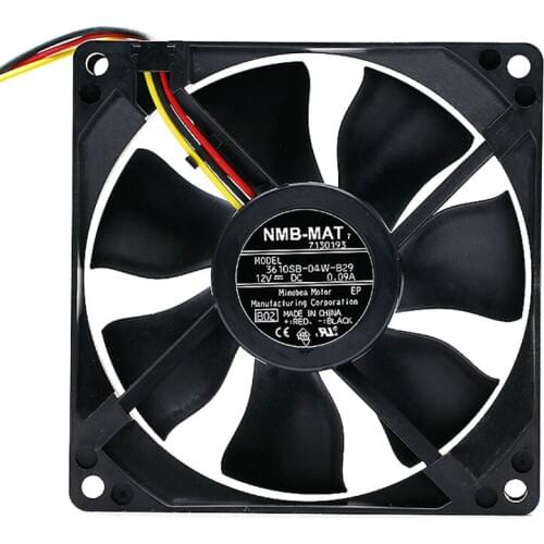NMB-MAT U3610SB-04W-B29 B02 Server Cooling Fan DC 12V 0.09A 92x92x25mm 3-wire