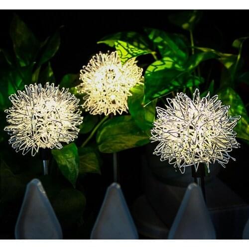 4pcs Solar Powered Dandelion Outdoor Lamp Dandelion Garden Lamp Lights Stake Landscape Lamps Holiday Light Solar Lights Outdoor