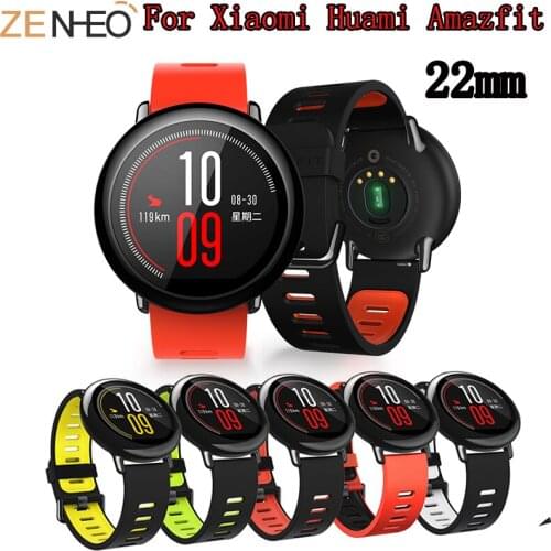 Smart Accessories for Huami Amazfit 2 2S Stratos strap 22mm Band for Xiaomi Huami Amazfit Pace Double Color Replacement Band