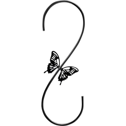 Tree Branch Iron S Hooks Garden Butterfly Bird Feeder Hanger Decorative Hook Outdoor Lantern Flower Pot Hanger For Patios