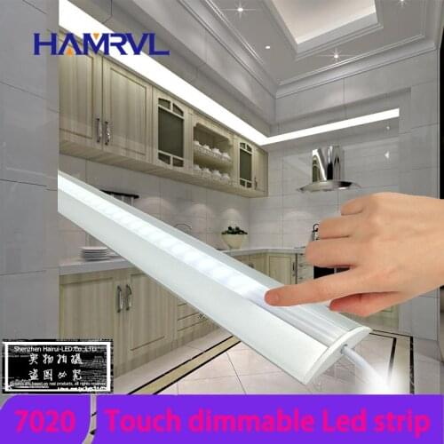 Dimmable touch 0.5m 7020 LED Under Cabinet Light Sensor Lamp Kitchen Wardrobe Cupboard Closet Energy Saving Strip