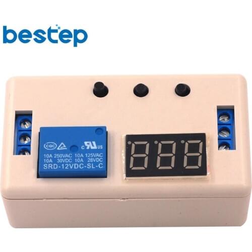 1 Channel Relay Module 12V Adjustable Trigger Delay Cycle Timing Pull-in Switch-on Switch With Case