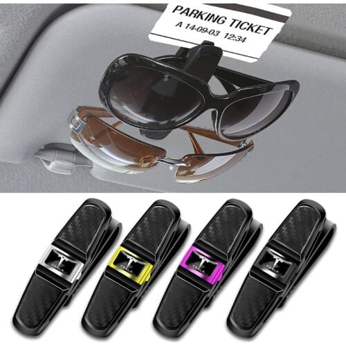 1Pcs Car Sun Visor Sunglasses Clip Ticket Card Universal Clamp Accessories For Tesla Model 3 Model X Model S