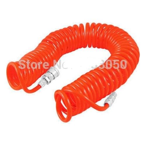 11.11 Free Shipping Orange Quick Connector 8mmx5mm Air Compressor Recoil Hose Tubing 9M
