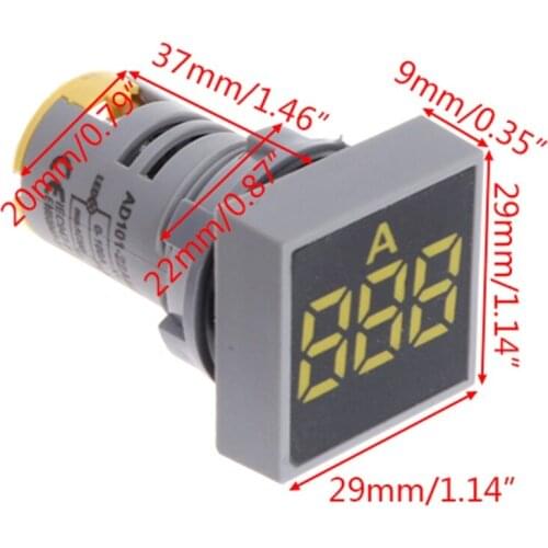 22MM AC 12-500V Voltmeter Square Panel LED Digital Voltage Meter Indicator Light 270E