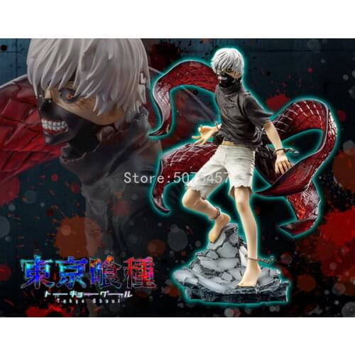 22cm Tokyo Ghoul Anime Figure Kaneki Ken Two Heads Awakening Action Figure Tokyo Ghoul Touka Kirishima Figurine Model Doll Toys