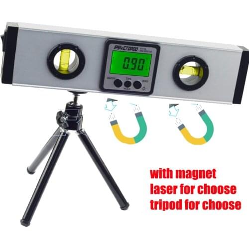 360 degree IP54 Laser Digital Level with magnet 225mm Electronic Protractor inclinometer angle level with laser spirit level