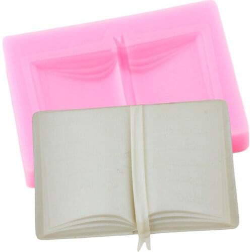 3D Book Chocolate Silicone Mold DIY Party Cupcake Topper Fondant Molds Baking Cake Decorating Tools Candy Polymer Clay Moulds