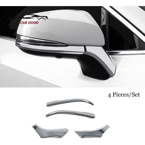 For Toyota Highlander 2022 2021 2020 Accessories ABS Chrome Car Rearview Mirror Decoration Strip Cover Trim Styling 4 PCS