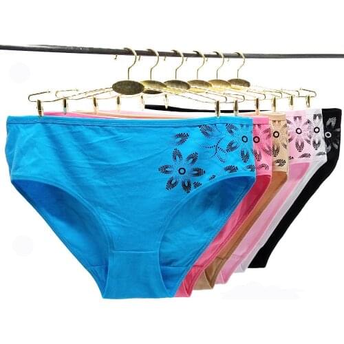 CURRADA 6pieces/lot Panties plus size cotton underwear women briefs cute large panty woman lingerie lady girl intimate XXXXL XXX