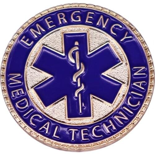 Emergency Medical Technician Star of Life badge Brooch