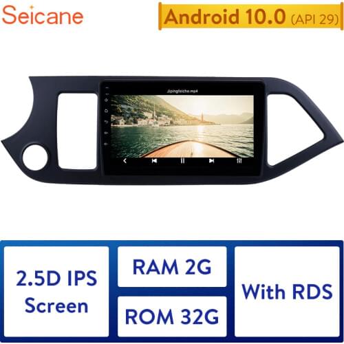 Seicane 9" Android 10.0Car GPS Radio For 2011 2012-2014 KIA PICANTO Morning HD 1024*600 Touch Screen Bluetooth Navigation system