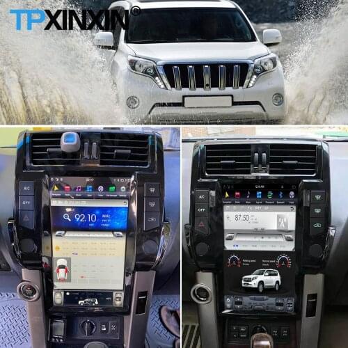 Carplay Tesla 128G Radio Bluetooth Android For Toyota Land Cruiser Prado 150 2010 2011 2012 2013 GPS Player Auto Audio Head Unit