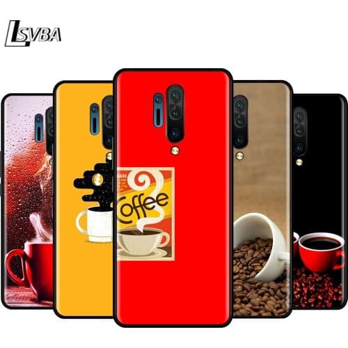 Black TPU Soft Cover Coffee in the morning for OnePlus 5T 6 6T 7 7T 8 Pro Phone Case