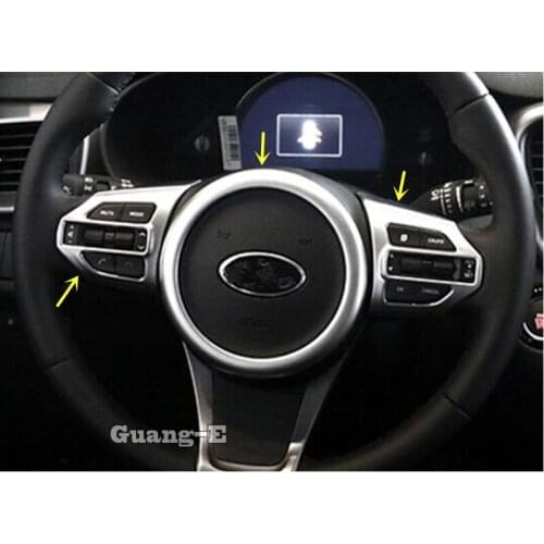 For Kia Sorento L 2015 2016 2017 Car Detector Stick Styling Cover ABS Chrome Steering Wheel Interior Kit Trim Lamp Frame