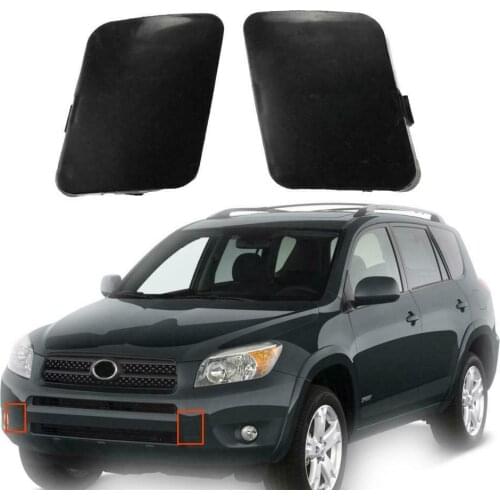 2Pcs Car Front Bumper Tow Hook Eye Cover Cap For Toyota RAV4 2006 2007 2008 2009 Car Accessories Auto Bumper Protective Frames