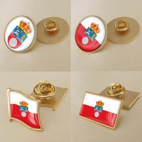 Coat of Arms of Cantabria Autonomous Community of Spain Flag Lapel Pins/Broochs/Badges
