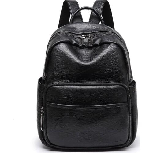 Famous design Top quality PU leather Women backpack female Rucksack bag shoulder bag Girl student School bag Travel backpack