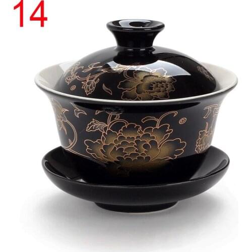 Chinese traditions gai wan tea set Bone China Tea Sets Dehua gaiwan tea porcelain pot set for travel Beautiful and easy kettle