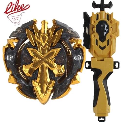 Laike Burst B-48 Metal Fusion Masters Gold B48 Spinning Top with Launcher Handle Set Toys for Children